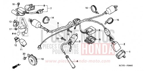 WIRE HARNESS/ IGNITION COIL XR400R4 de 2004